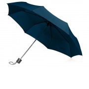 Зонт складной Columbus, механический, 3 сложения, с чехлом, темно-синий