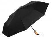 Зонт-автомат Lumet с куполом из переработанного пластика, черный