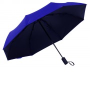 Зонт-автомат Dual с двухцветным куполом, голубой/черный (P)