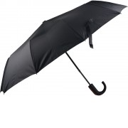 Складной зонт полуавтоматический, черный