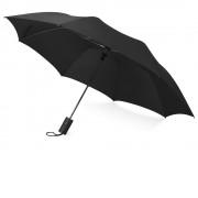 Зонт складной Tulsa, полуавтоматический, 2 сложения, с чехлом, черный