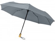 21-дюймовый зонт автомат Bo из переработанного ПЭТ-пластика, серый
