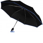 Зонт складной Уоки, черный/синий (Р)