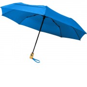 21-дюймовый зонт автомат Bo из переработанного ПЭТ-пластика, process blue