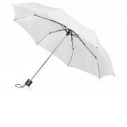 Зонт складной Columbus, механический, 3 сложения, с чехлом, белый (P)