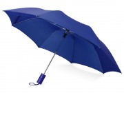 Зонт складной Tulsa, полуавтоматический, 2 сложения, с чехлом, синий