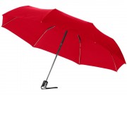 Зонт Alex трехсекционный автоматический 21,5, красный