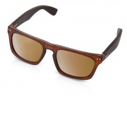 Очки из бамбука с зеркальными линзами Rockwood mirror, коричневый