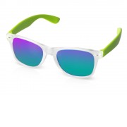 Очки солнцезащитные с зеркальными линзами Partymaker, лайм