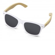 Солнцезащитные очки Rockwood с бамбуковыми дужками в сером футляре, белый