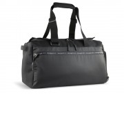 Сумка спортивная BUGATTI Blanc Delight, чёрная, нейлон RPET600D/тарпаулин/полиэстер, 47х23х28 см