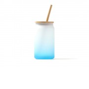 Стакан стеклянный DALBY с цветным градиентом, 350 мл, белый/королевский синий