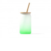 Стакан стеклянный DALBY с цветным градиентом, 350 мл, белый/папоротник