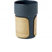 Fika стакан 340 мл с бамбуковым чехлом - Синий