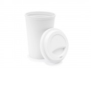 Биоразлагаемый многоразовый стакан BUSTAN из PLA, 450 мл, белый