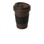 Стакан из кофе с силиконовой манжетой Latte, коричневый