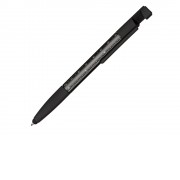 Ручка-стилус металлическая шариковая многофункциональная (6 функций) Multy, черный глянцевый