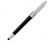 Ручка-стилус шариковая Salta, черный/серебристый, синие чернила