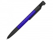 Ручка-стилус металлическая шариковая многофункциональная (6 функций) Multy, темно-синий