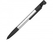 Ручка-стилус металлическая шариковая многофункциональная (6 функций) Multy, серебристый