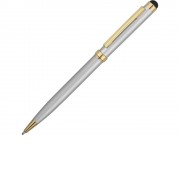 Ручка шариковая Голд Сойер со стилусом, серебристый