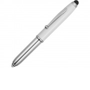 Ручка-стилус шариковая Xenon, белый, синие чернила