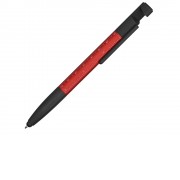 Ручка-стилус металлическая шариковая многофункциональная (6 функций) Multy, красный