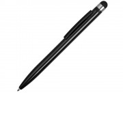 Ручка-стилус металлическая шариковая Poke, черный