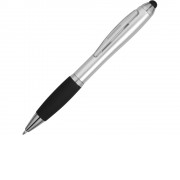 Шариковая ручка-стилус Nash, серебристый, черные чернила