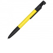 Ручка-стилус металлическая шариковая многофункциональная (6 функций) Multy, желтый
