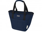 Пищевая сумка-холодильник Joey из брезента, переработанного по стандарту GRS, объемом 6 л на 9 банок, темно-синий