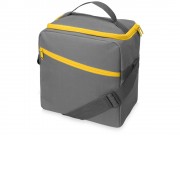 Изотермическая сумка-холодильник Classic c контрастной молнией, серый/желтый