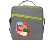 Сумка-холодильник Карлсон, серый/зел яблоко