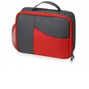 Изотермическая сумка-холодильник Breeze для ланч-бокса, серый/красный