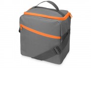 Изотермическая сумка-холодильник Classic c контрастной молнией, серый/оранжевый