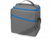 Изотермическая сумка-холодильник Classic c контрастной молнией, серый/голубой