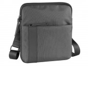 Сумка кросс-боди BUGATTI Domani, антрацитовая, нейлон, 25х2х28 см