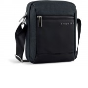 Сумка наплечная мужская BUGATTI Sera, антрацитовая, полиэстер, 17х5,5х21 см, 1,5 л