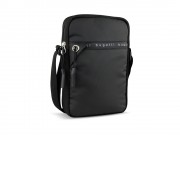 Сумка через плечо BUGATTI Blanc Delight, чёрная, нейлон RPET600D/тарпаулин/полиэстер, 16х4х23 см