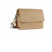 Сумка через плечо женская BUGATTI Elsa, песочного цвета, воловья кожа/полиэстер, 18,5х8,5х14,5 см