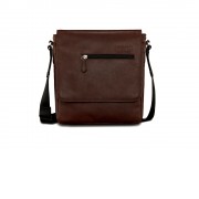 Сумка через плечо Mano Don Valentino, натуральная кожа в коричневом цвете, 25 х 27 х 7 см