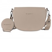 Сумка наплечная женская BUGATTI Almata, с кошельком, песочная, полиуретан, 27х6х18,5 см