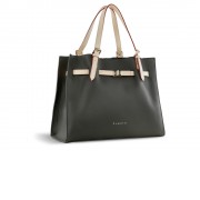 Сумка наплечная женская BUGATTI Ella, оливковая, полиуретан, 37,5х13,5х28 см