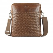 Сумка через плечо Mano Don Luca, натуральная кожа в коньячном цвете, 23 х 26,5 х 4,5 см