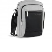 Сумка наплечная мужская BUGATTI Sera, светло-серая, полиэстер, 21х6х26,5 см, 2,5 л