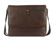 Сумка через плечо Mano Don Valentino, натуральная кожа в коричневом цвете, 36,5 х 30 х 8 см