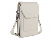 Сумка наплечная BUGATTI Almata, бежевая, полиуретан, 11х4х19 см