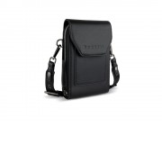 Сумка наплечная BUGATTI Almata, чёрная, полиуретан, 11х4х19 см