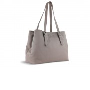 Сумка женская BUGATTI Bella, бежевая, воловья кожа/полиэстер, 33х14х25 см