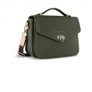 Сумка женская BUGATTI Ella, оливковая, полиуретан, 29х10х22 см
